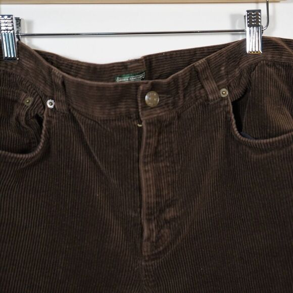 Lauren Jeans Co.Ralph Lauren Brown Corduroy Flat Classic Bootcut Leg Pants Sz 12 - Picture 4 of 6